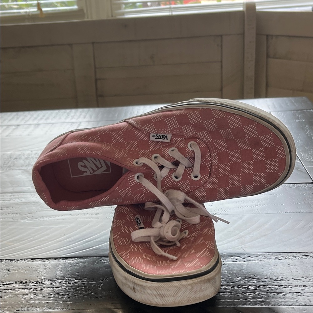 Vans Women’s Pink Checkered Shoes